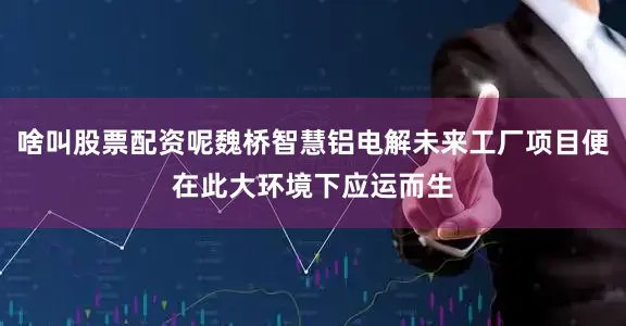啥叫股票配资呢魏桥智慧铝电解未来工厂项目便在此大环境下应运而生